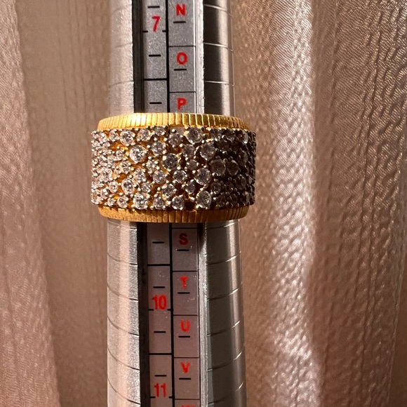 Freida Rothman matte gold Statement Ring. - Picture 4 of 5